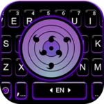 purple sharingan background android application logo